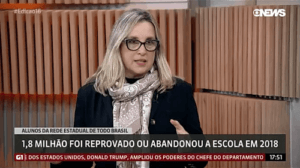 Mônica Gardelli Franco fala sobre evasão e distorção idade-série na Globo News.