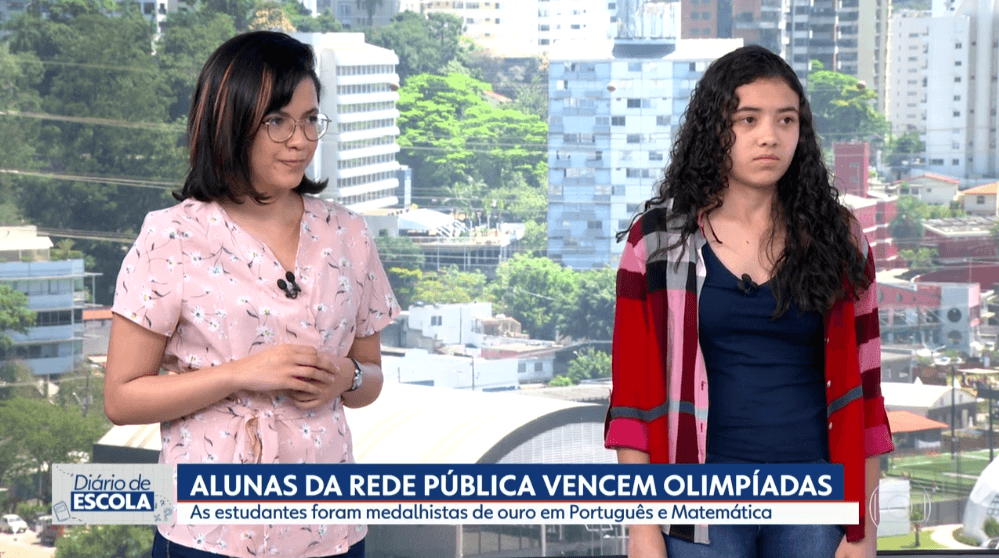 Paula Floriano de Aguiar no SP1, da Rede Globo
