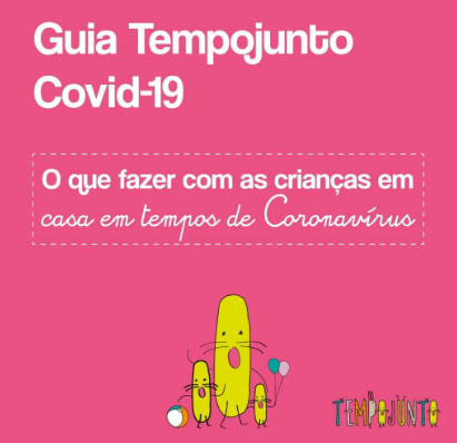 Capa cor-de-rosa do Guia Tempojunto Covid-19.
