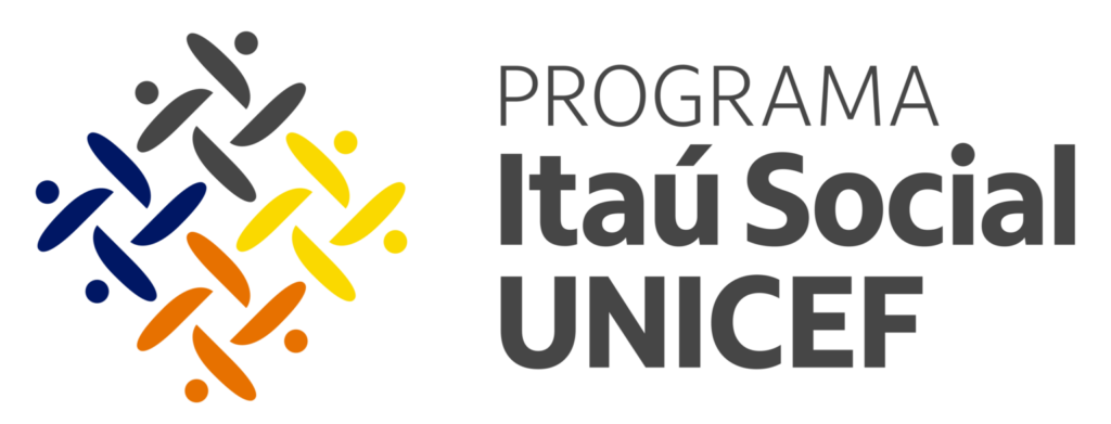 Logomarca do Programa Itaú Social UNICEF. 