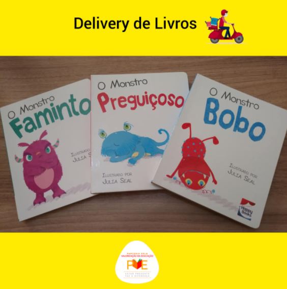 Imagem de livros do projeto Delivery de livros, da biblioteca Biblioteca Municipal Professora Maria de Lourdes de Jesus Lira, em Curral Novo do Piauí (PI). 