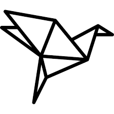 Pássaro de origami - ícones de arte grátis